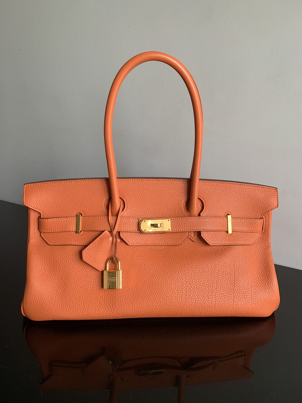 AUTHENTIC HERMES JPG II SHOULDER BIRKIN TOGO GOLD HARDWARE